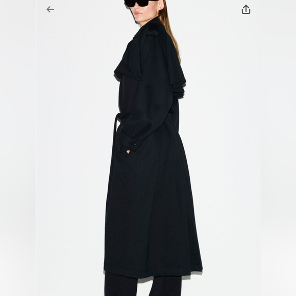 NWT SKIMS Boyfriend Fleece Trench Coat XS - Picture 4 of 12